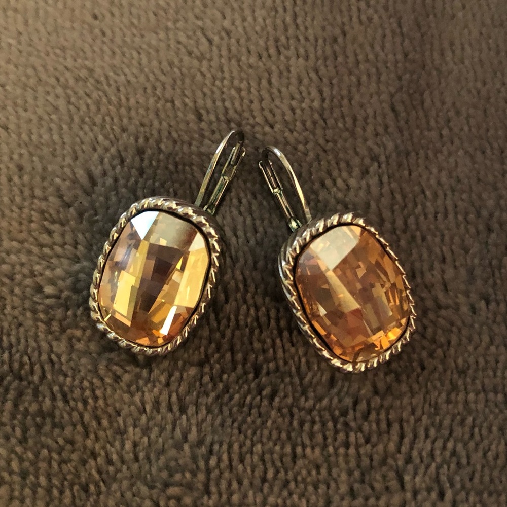 Touchstone Crystal yellow crystal earrings